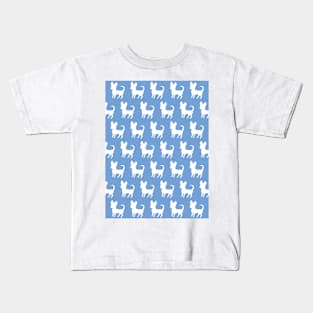 Chihuahua silhouette print (large) sky blue Kids T-Shirt